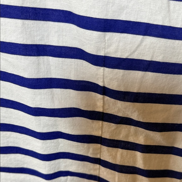 J Crew Blue and White Striped cropped sleeve dress size Small - Picture 7 of 10